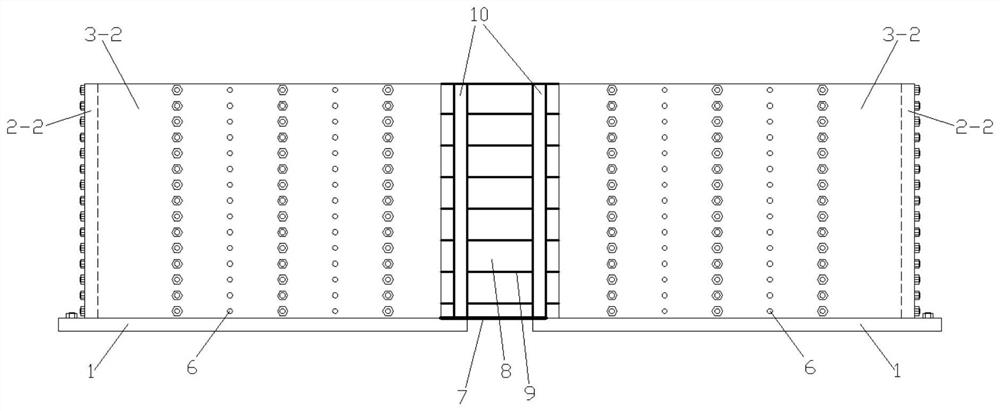 Underwater multi-point earthquake input shear box capable of changing rigidity along height direction