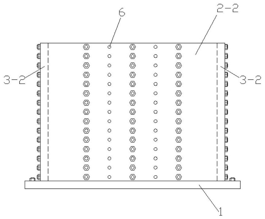 Underwater multi-point earthquake input shear box capable of changing rigidity along height direction