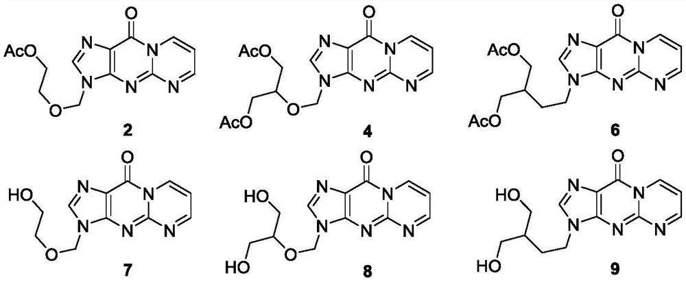 Acyclovir tricyclic nucleoside derivative as well as synthesis method and application thereof