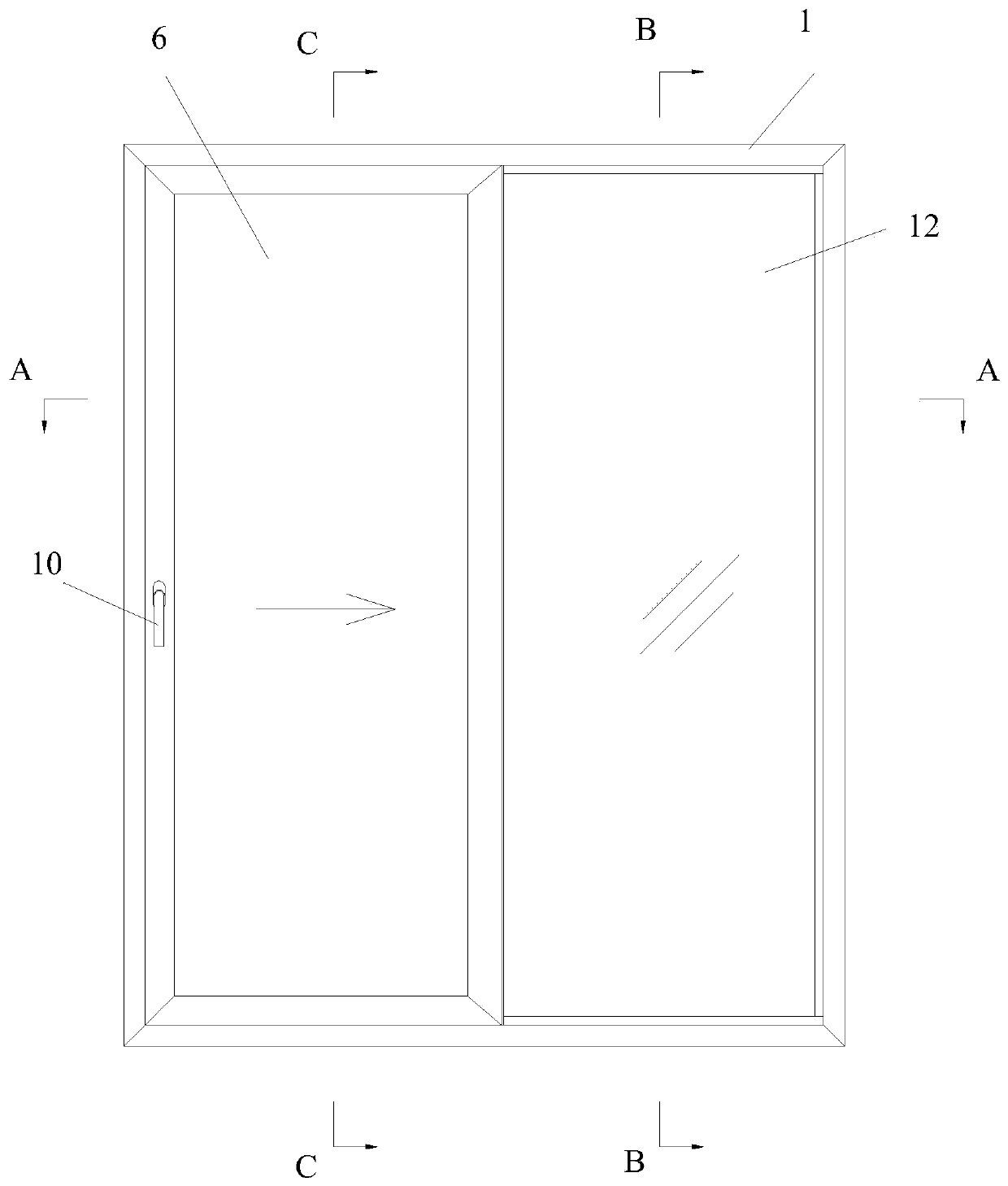 Sliding door-and-window edge fixing structure