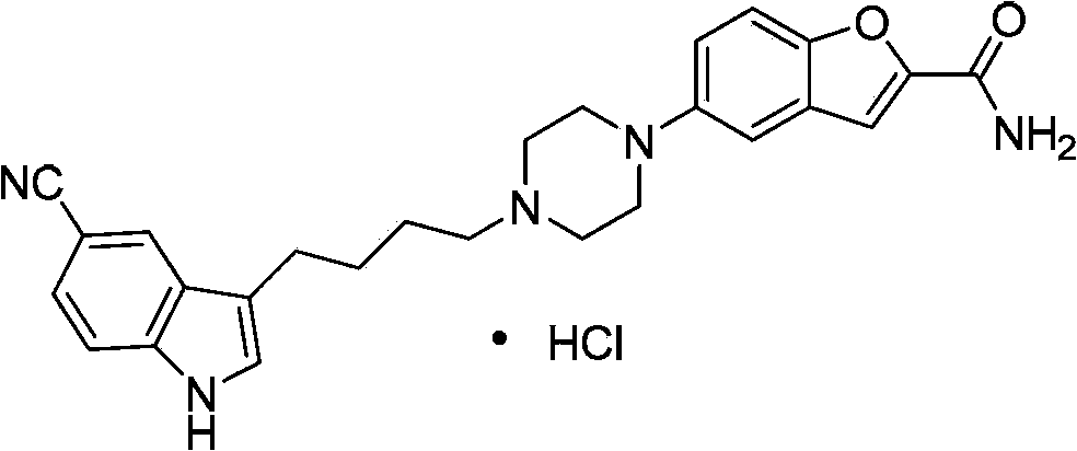 Compound for preparing vilazodone as well as intermediate and application thereof