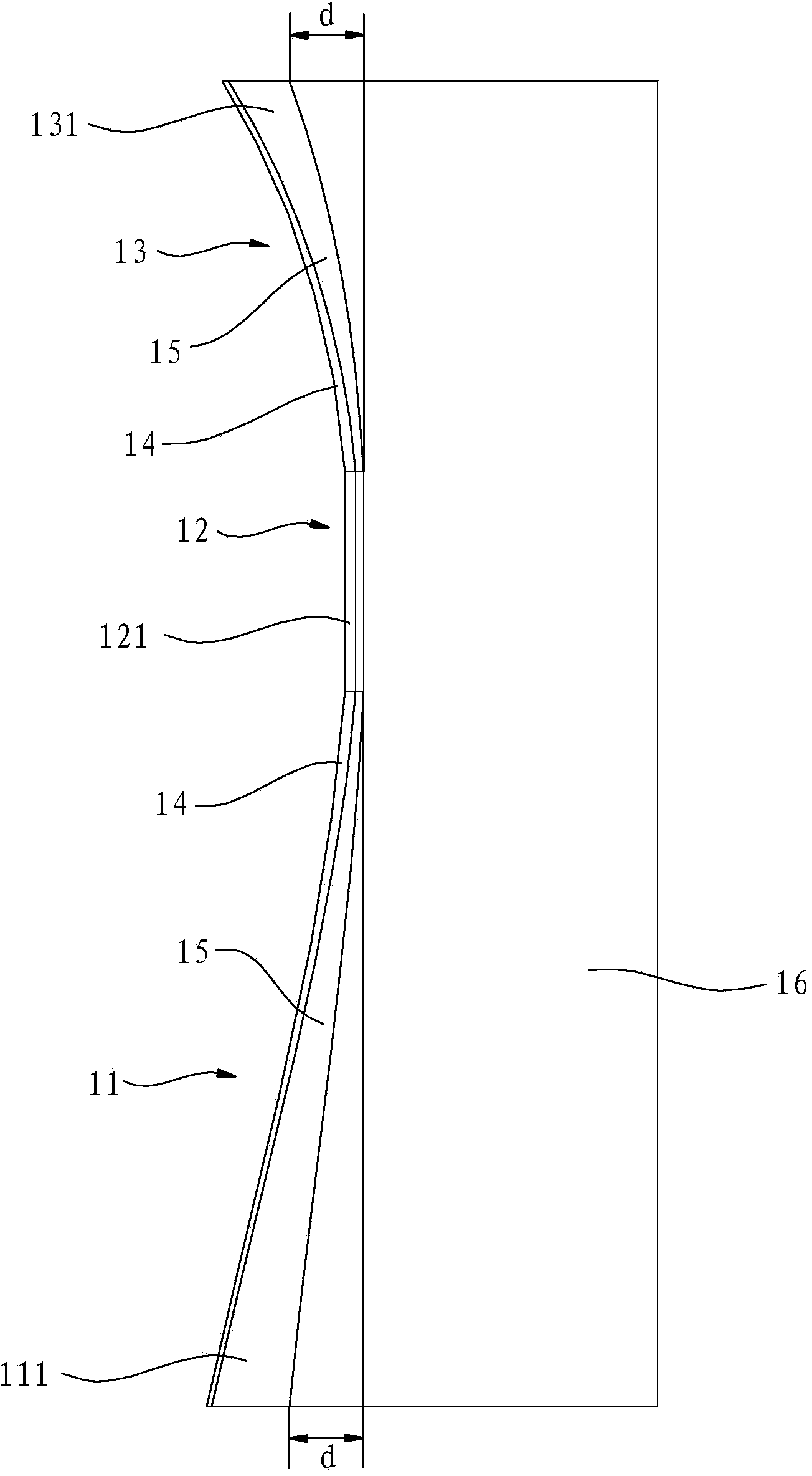Volute tongue structure of fan for range hood