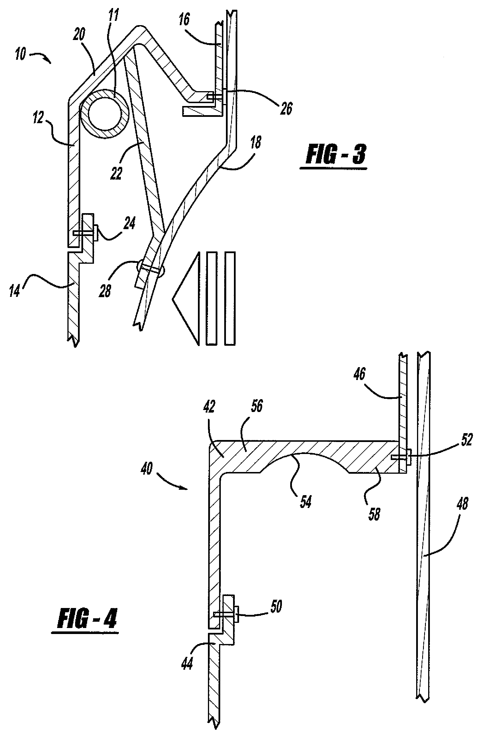 Collapsible door panel support structures and methods of assembly