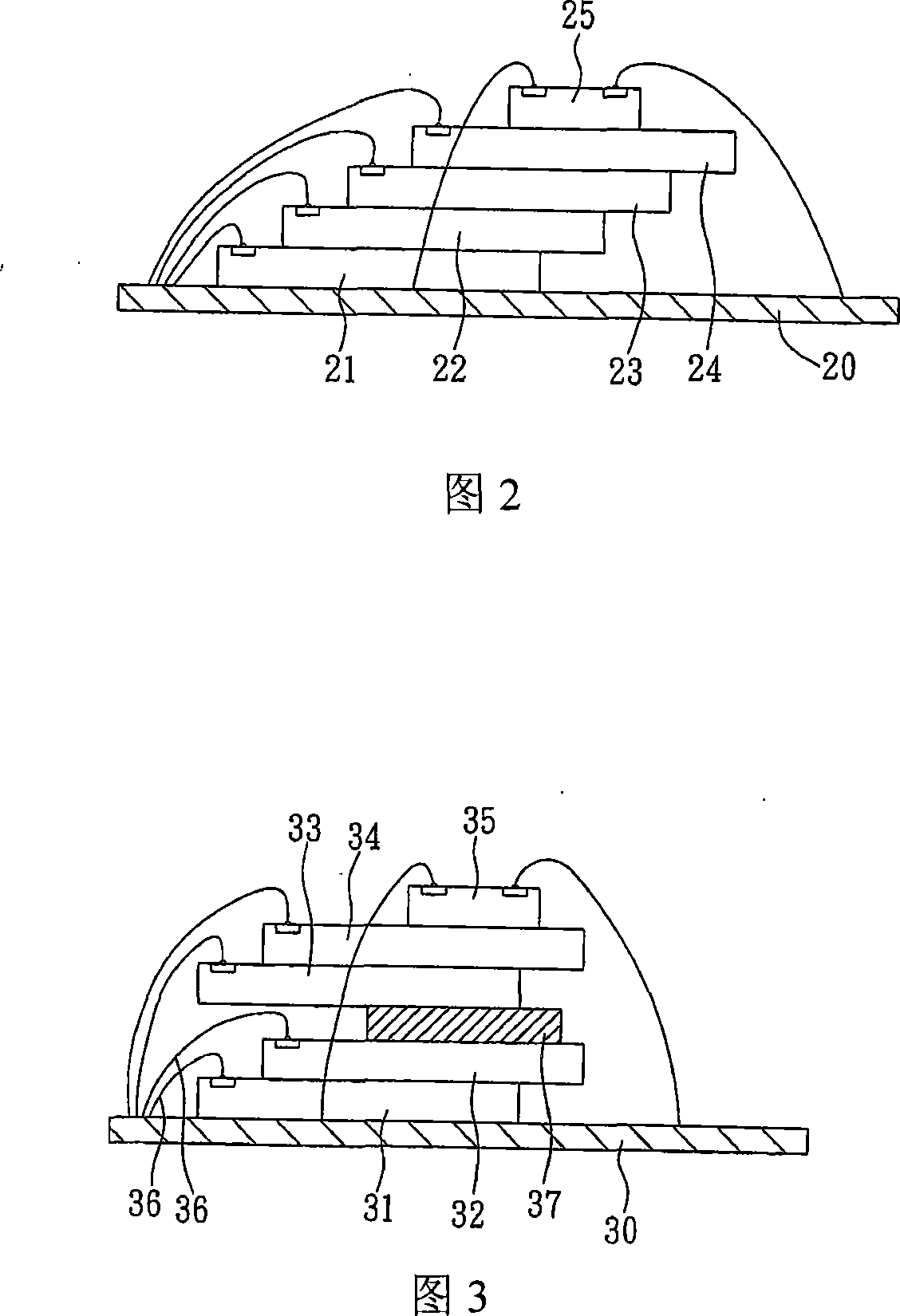 Multi-chip stacking structure and preparation thereof