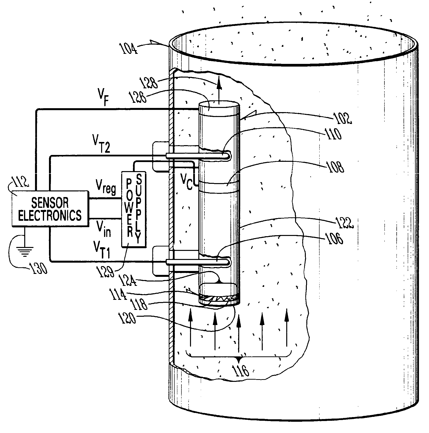 Method and apparatus for monitoring particles in a flowing gas