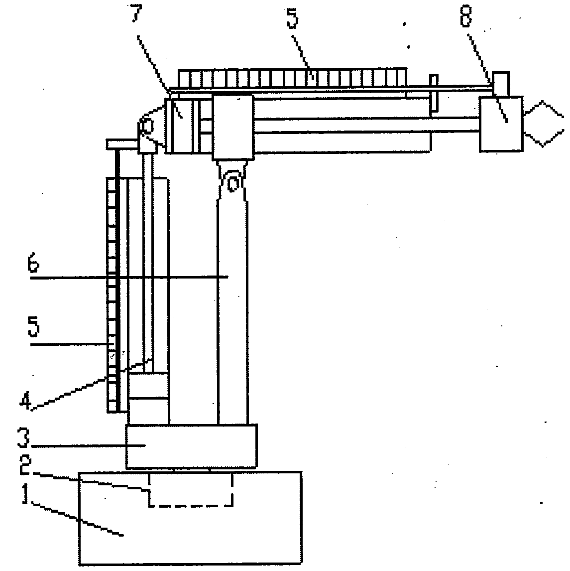 Polar coordinate mechanical arm