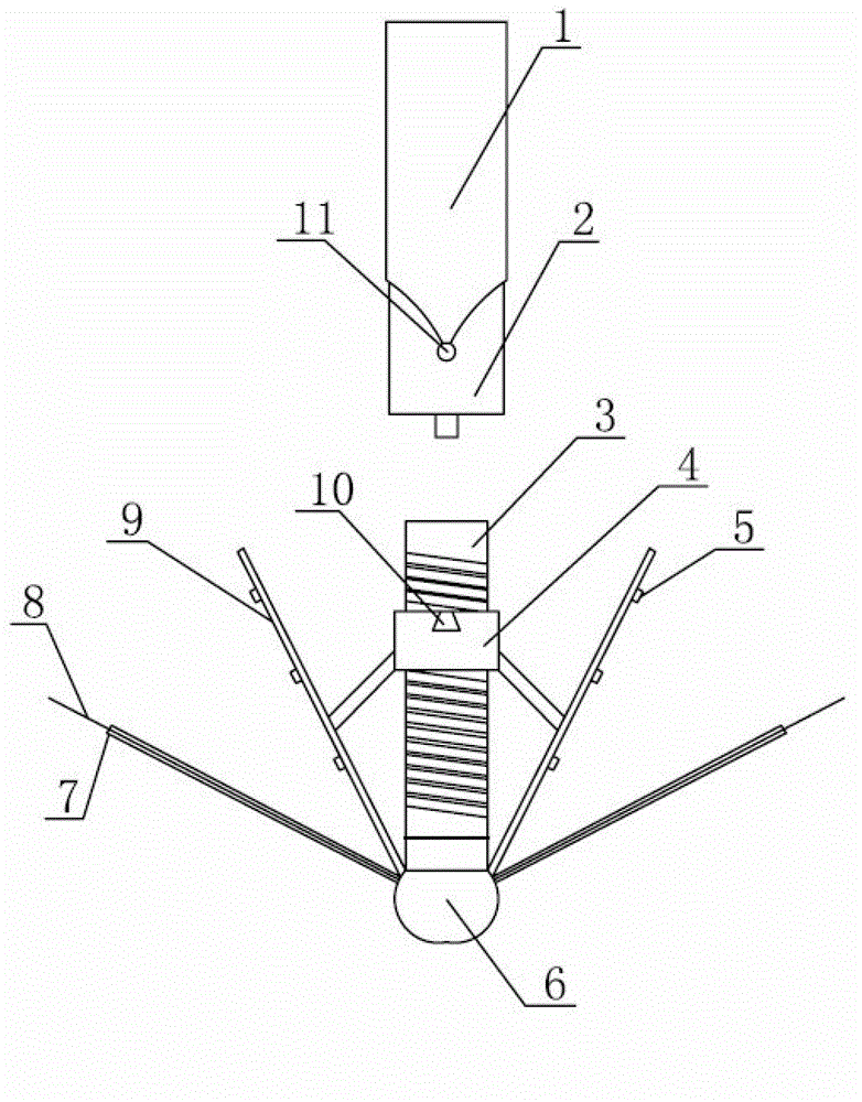Tricuspid valve edge-to-edge clip device capable of being implanted through catheter
