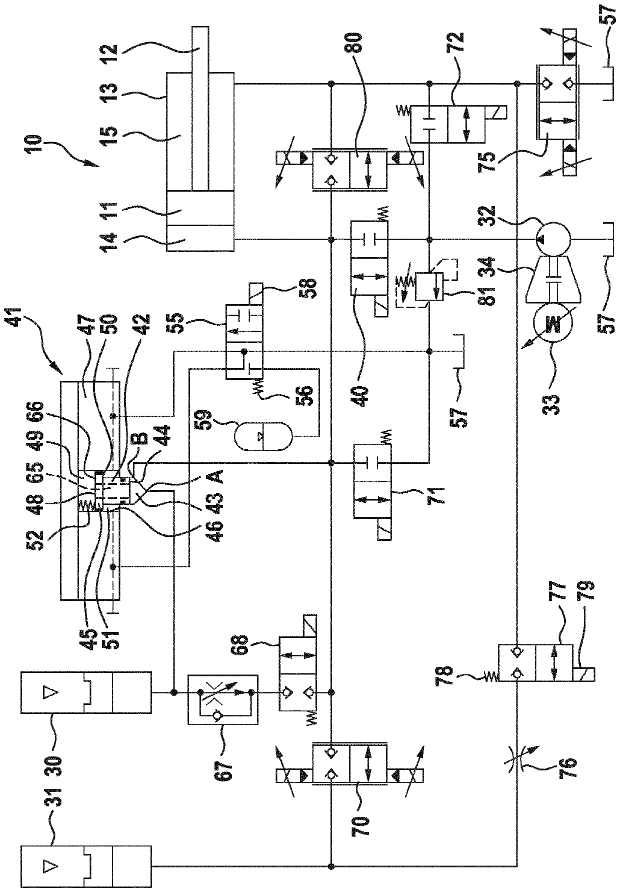 Hydraulic casting unit