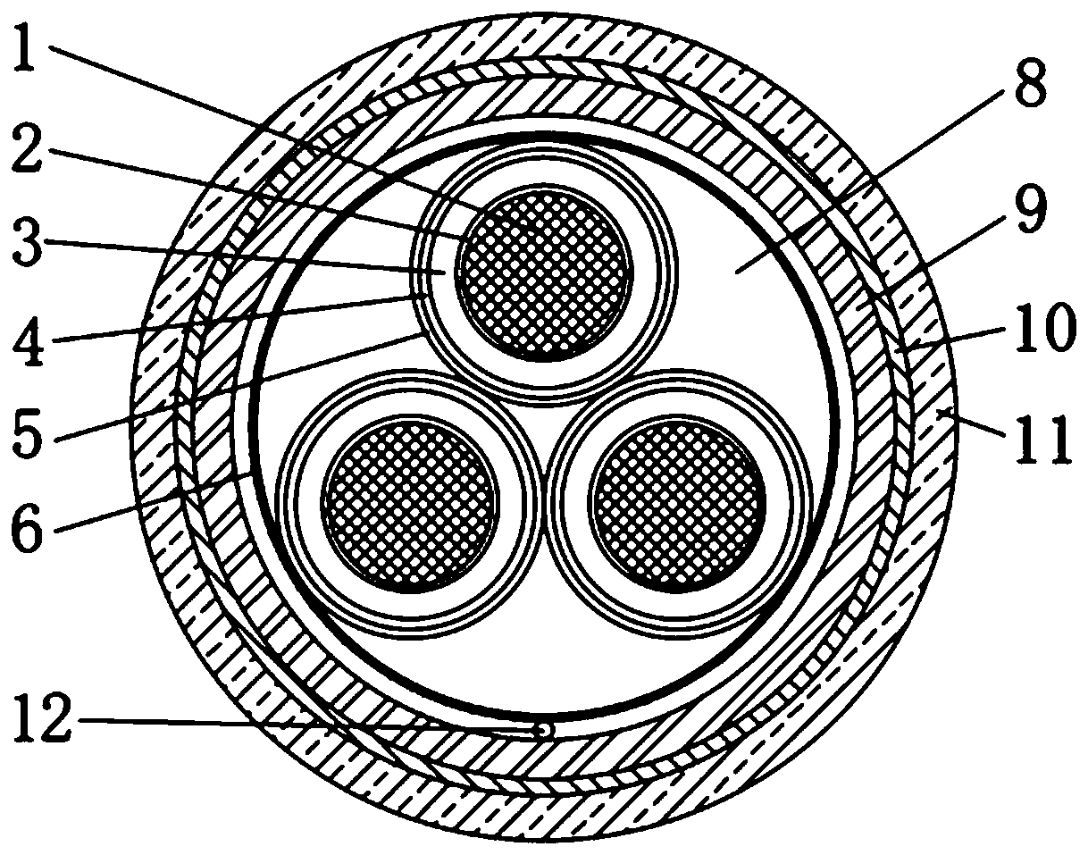 Power cable with local discharge self-check function