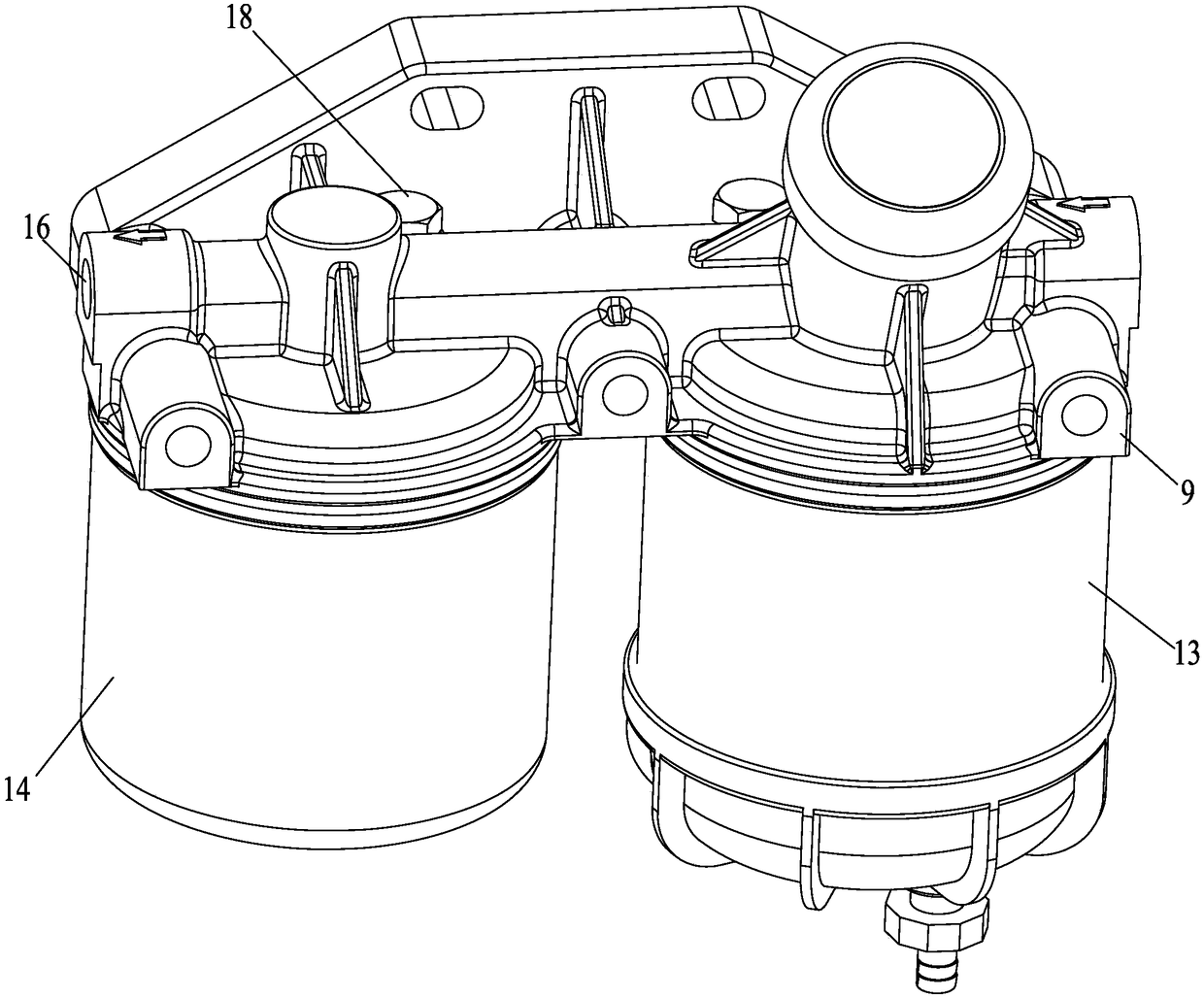 Integrated type diesel filter