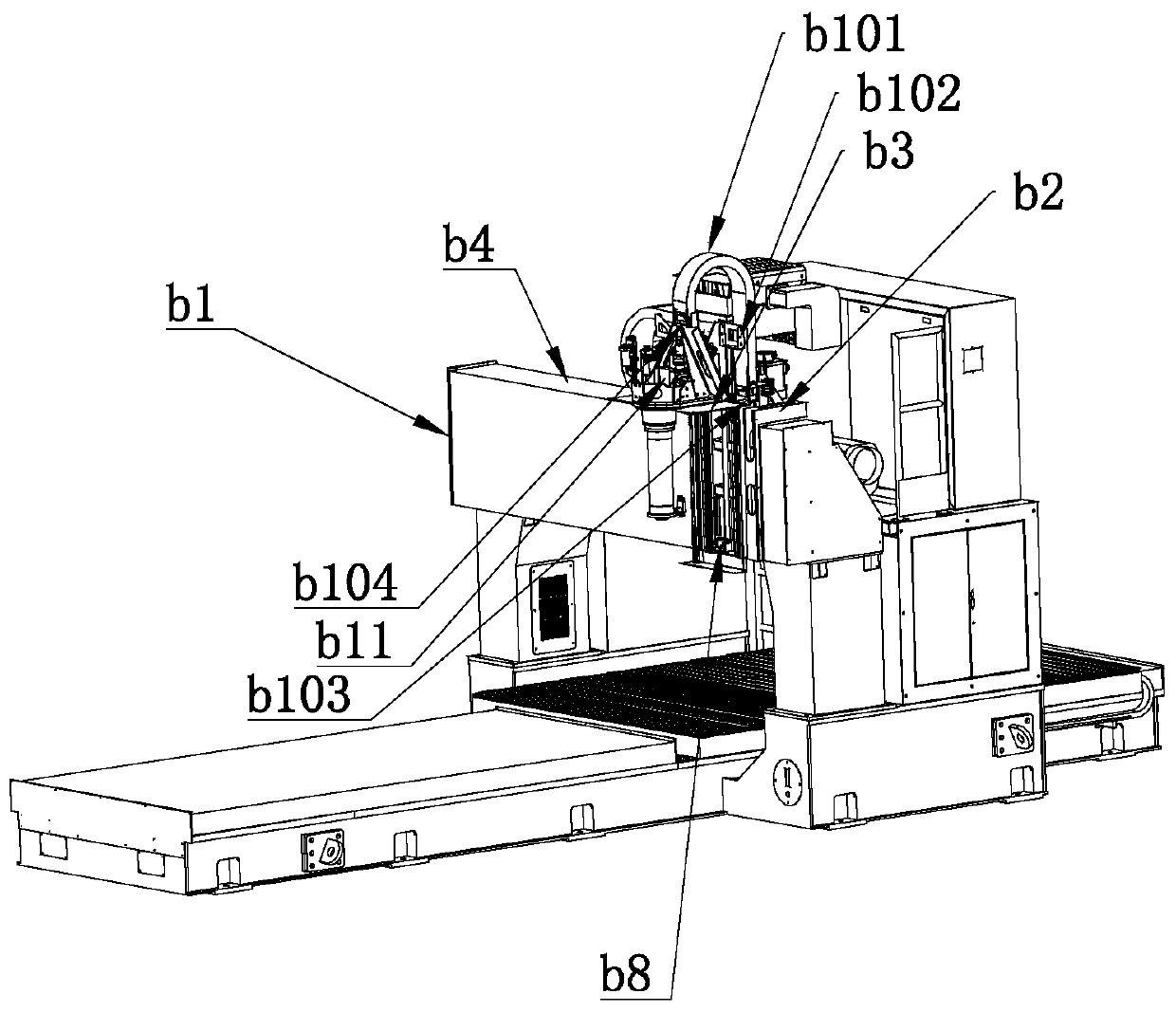 Three-dimensional five-axle 3D laser cutting machine