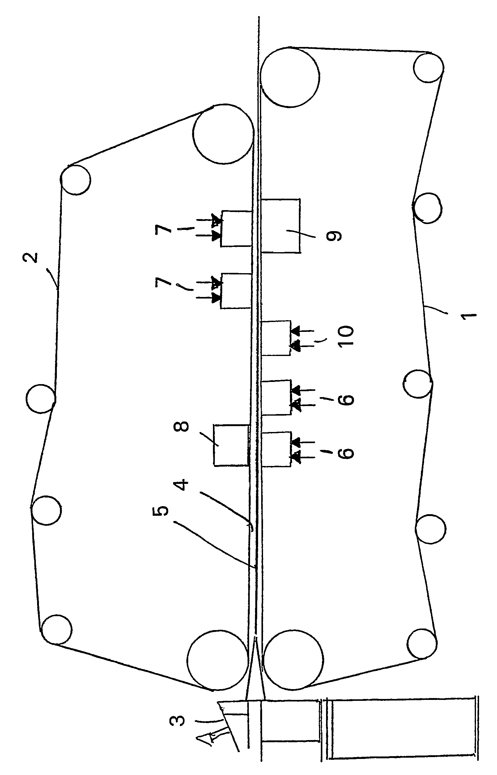 Method for controlling the temperature of a cellulosic web entering a dryer