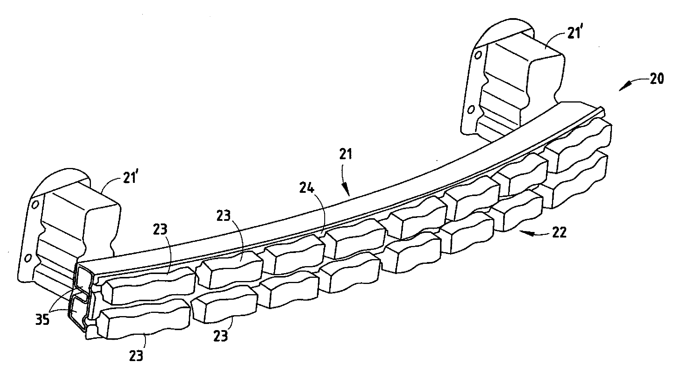 Method of constructing bumper incorporating thermoformed energy absorber