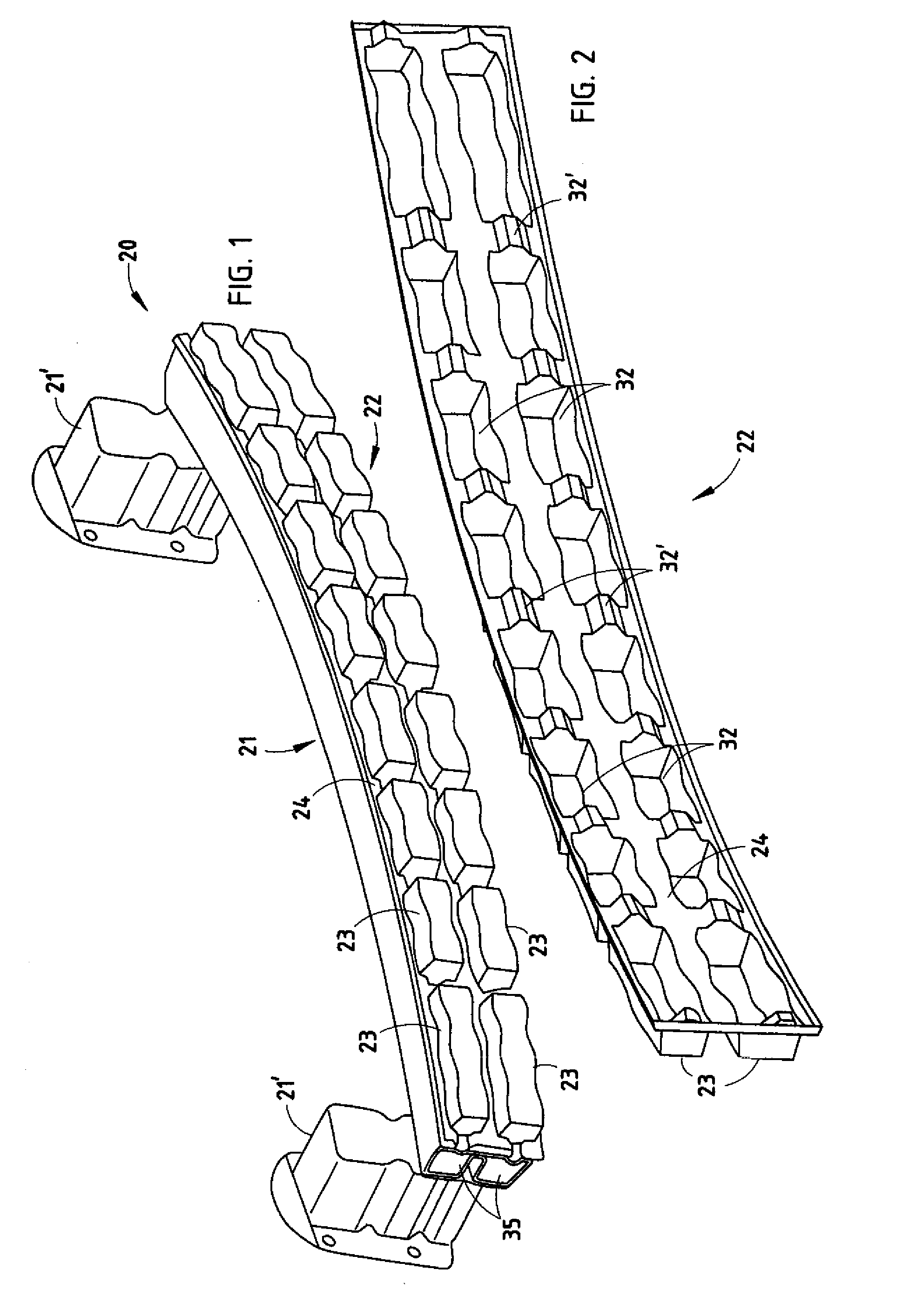 Method of constructing bumper incorporating thermoformed energy absorber