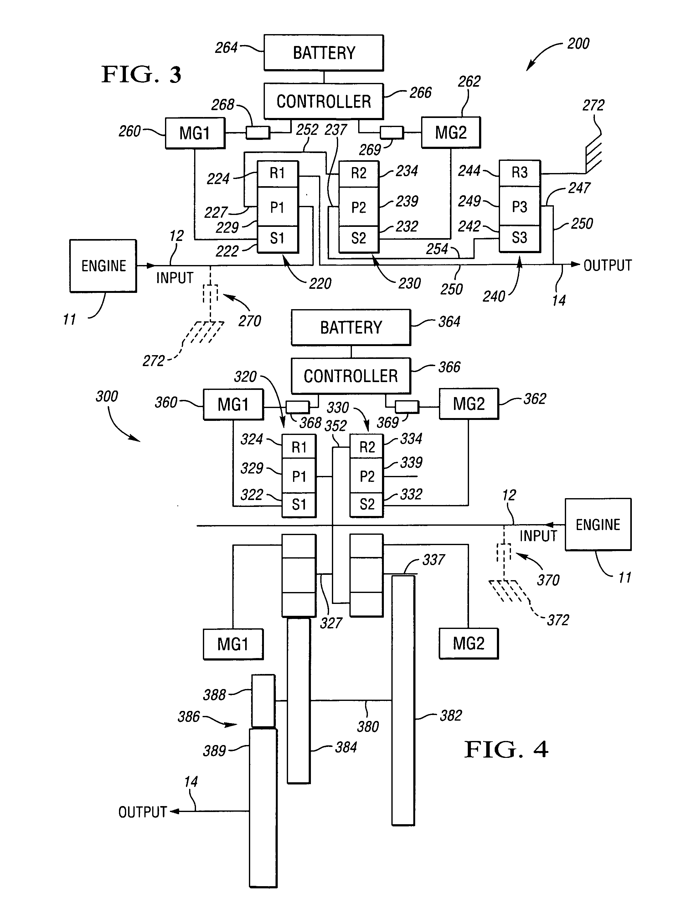 Single mode, compound-split transmission with dual mechanical paths and fixed reduction ratio