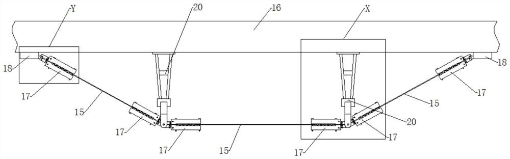 A CFRP sheet combined string beam reinforcement installation system