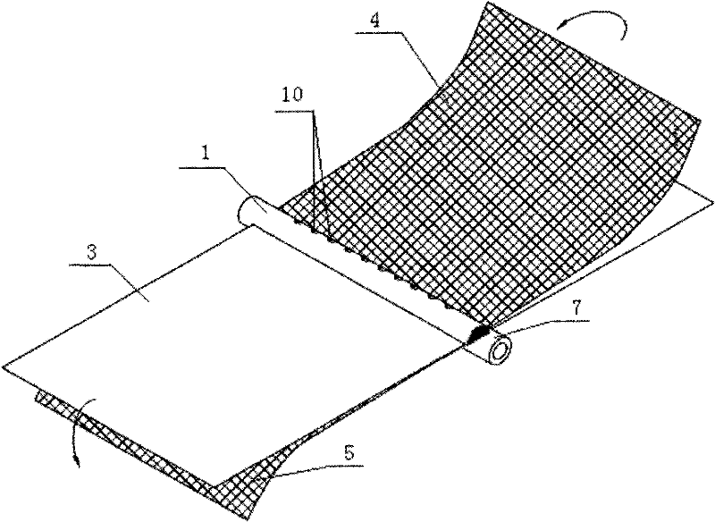 Spiral coil type diffusion dialysis membrane assembly and preparation method thereof