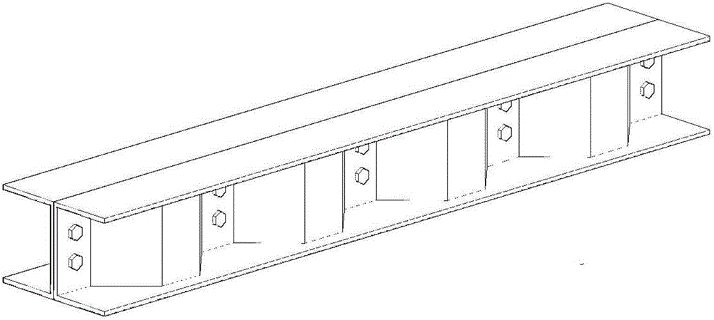 Prefabricated honeycomb web steel girder