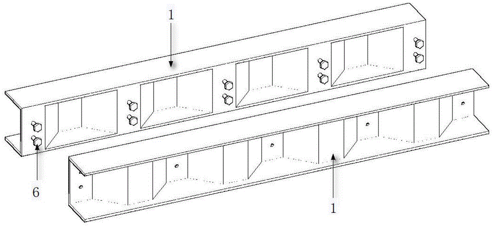 Prefabricated honeycomb web steel girder