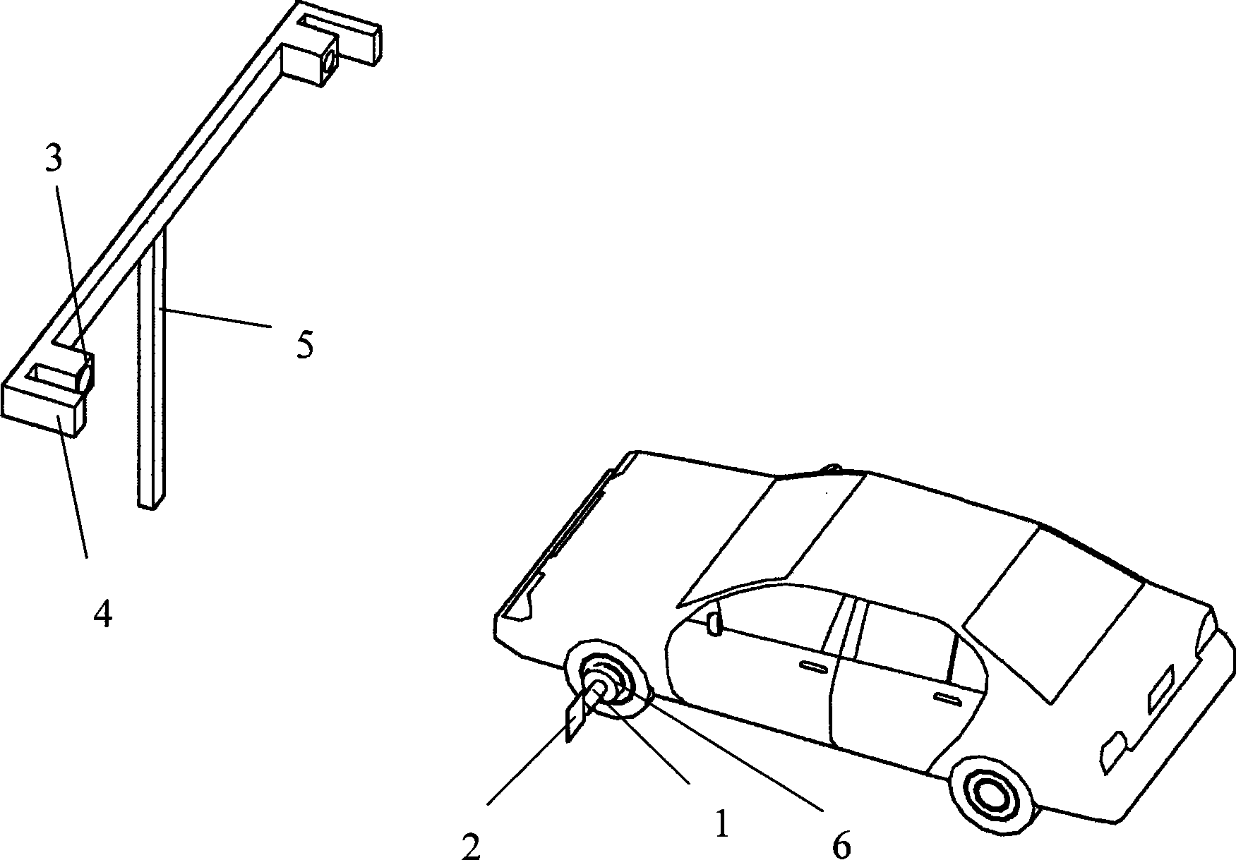 Method and device for detecting vehicle front wheel angle
