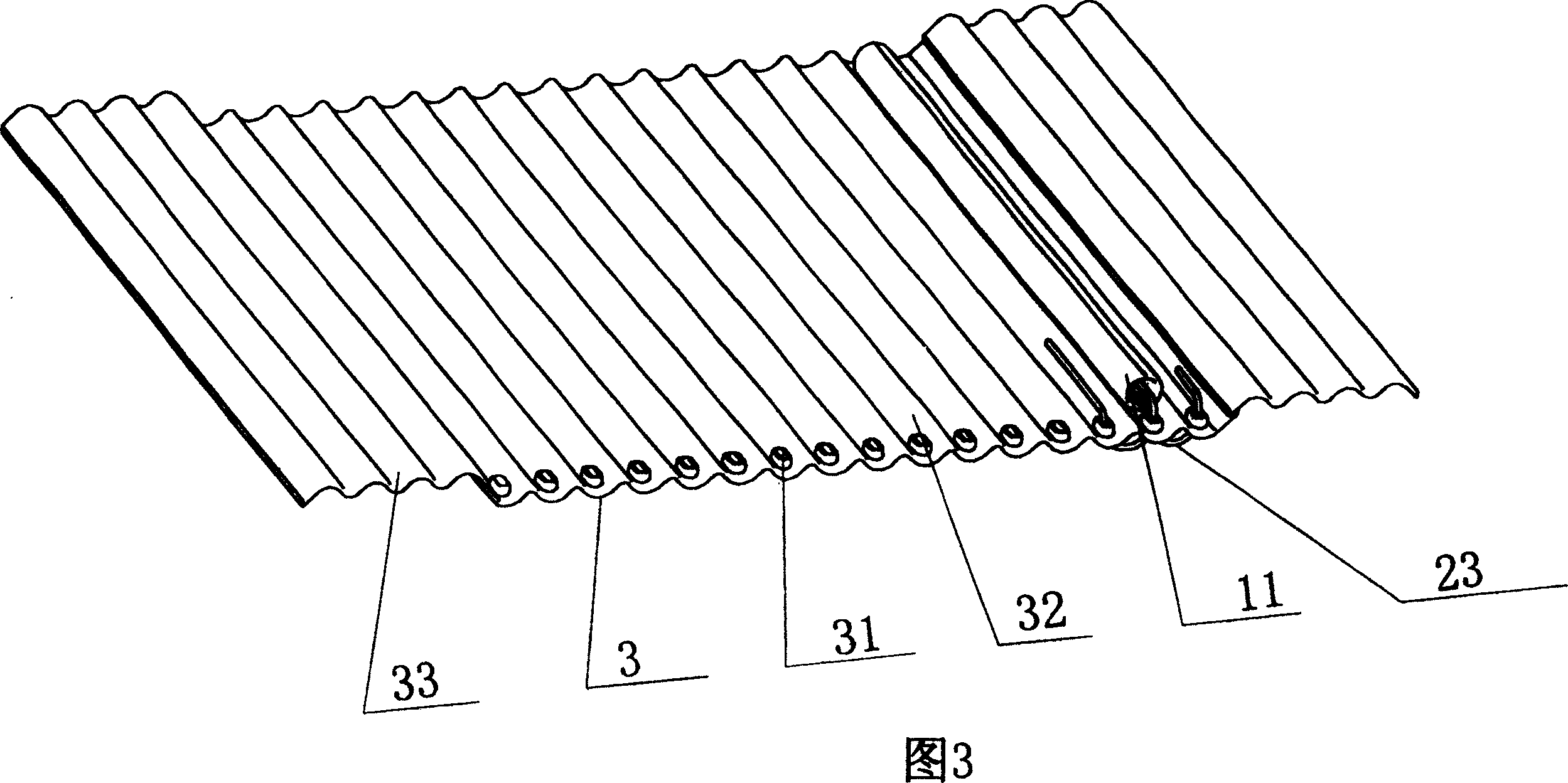 Roof solar heating system