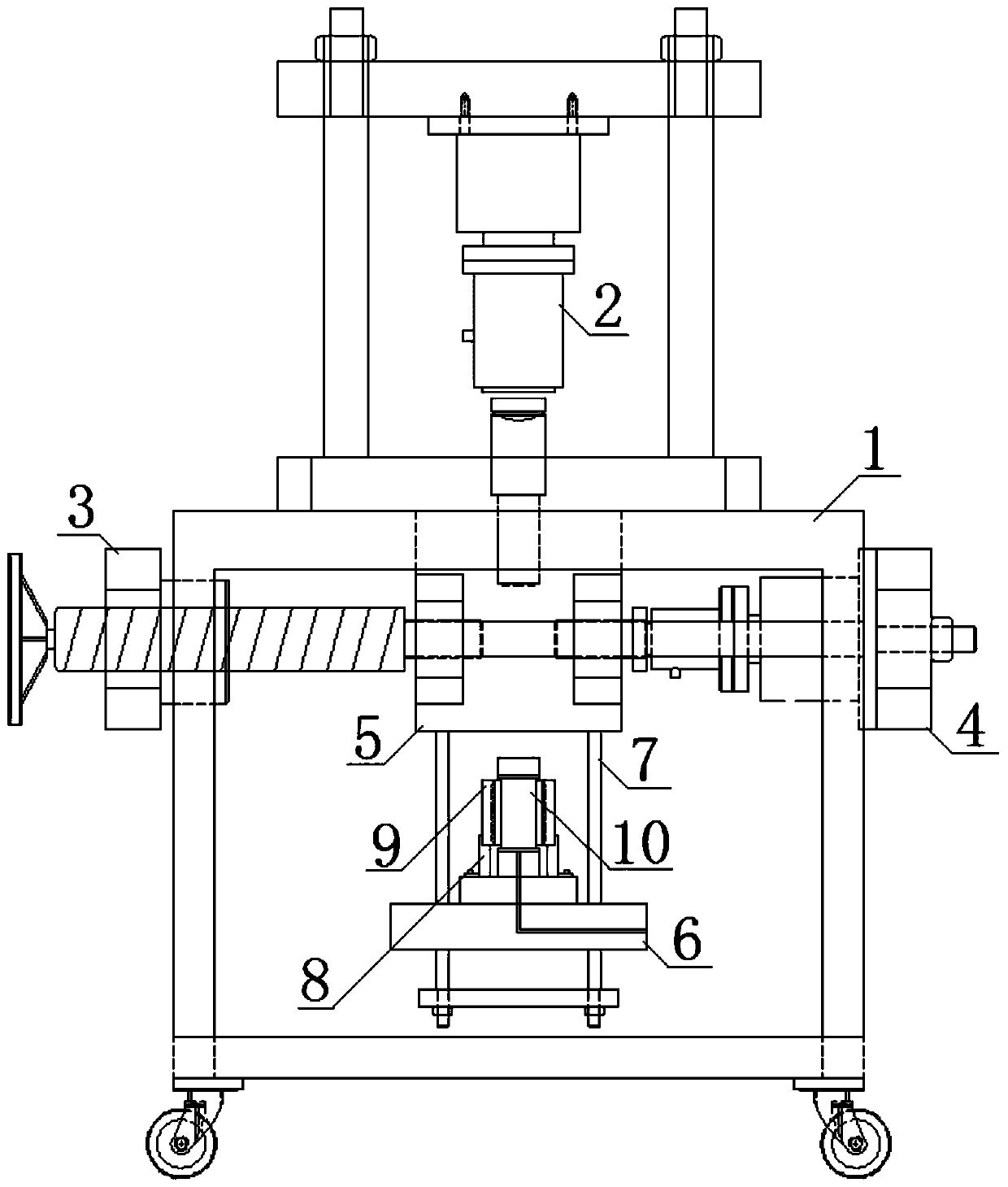 A rock true triaxial test equipment