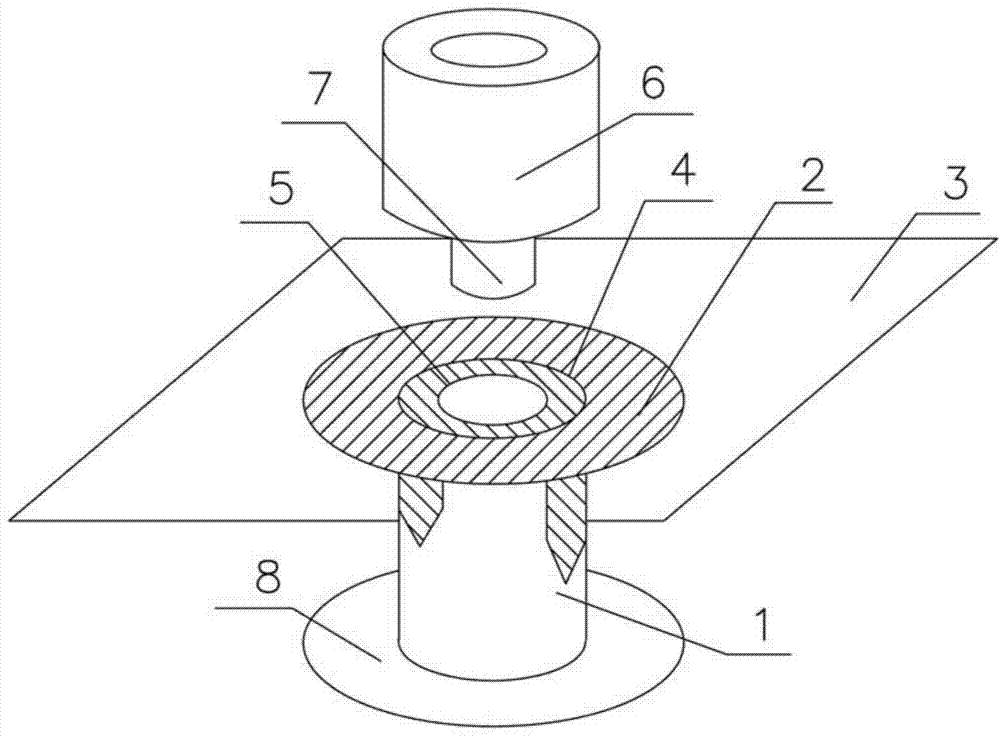 Method and device for firmly welding SMD (surface mounted devices) nuts on printed circuit boards