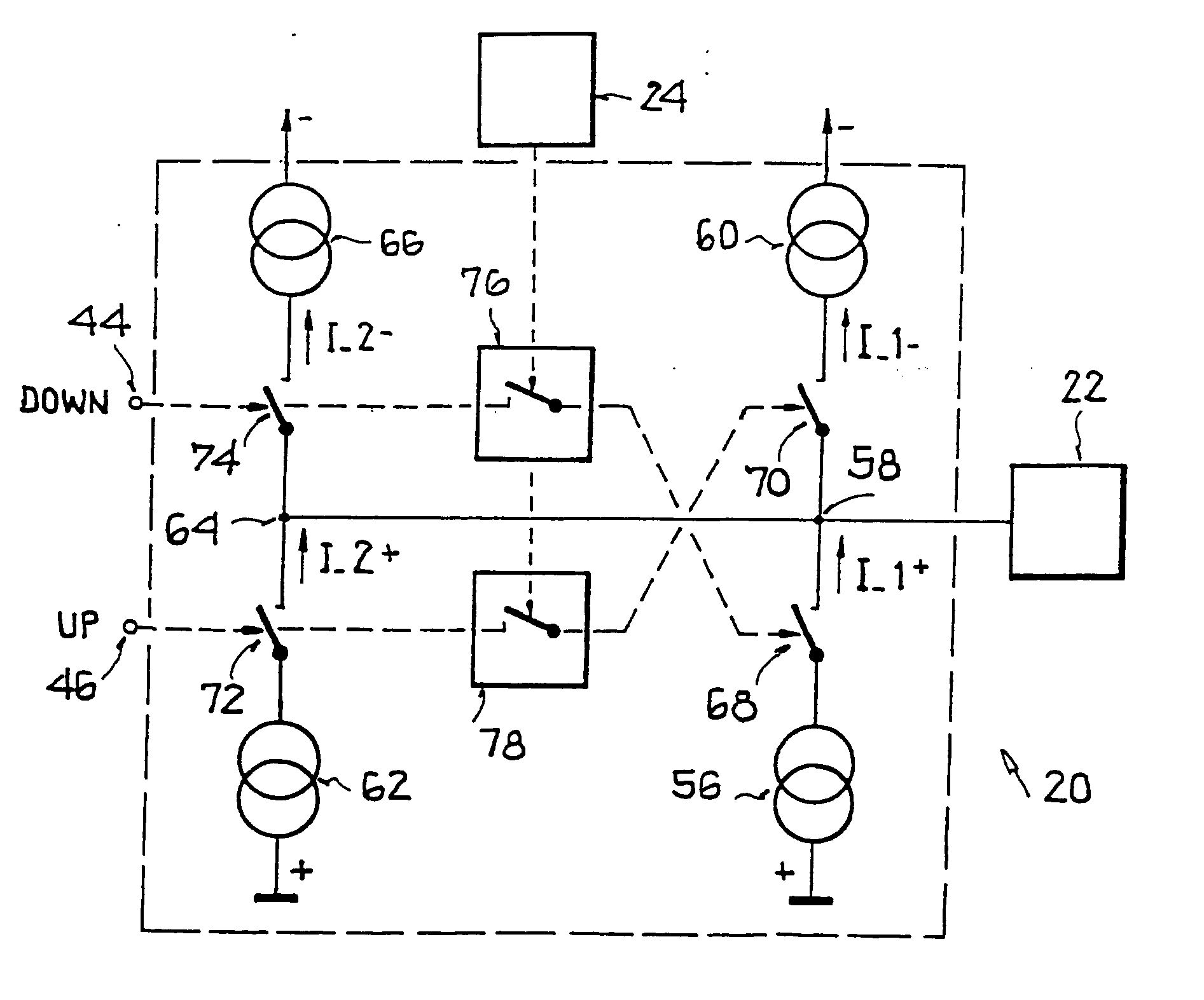 Charge pump of a phase locked loop with switchable system bandwidth and method for controlling such a charge pump