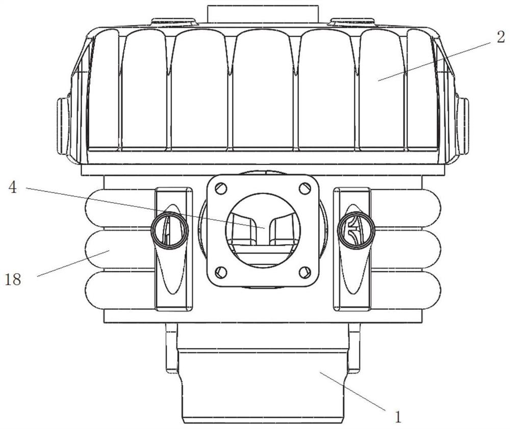 Engine combustion chamber structure, engine and fire pump