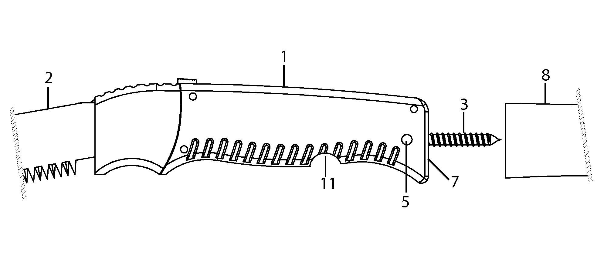 Extension fastener for portable tool