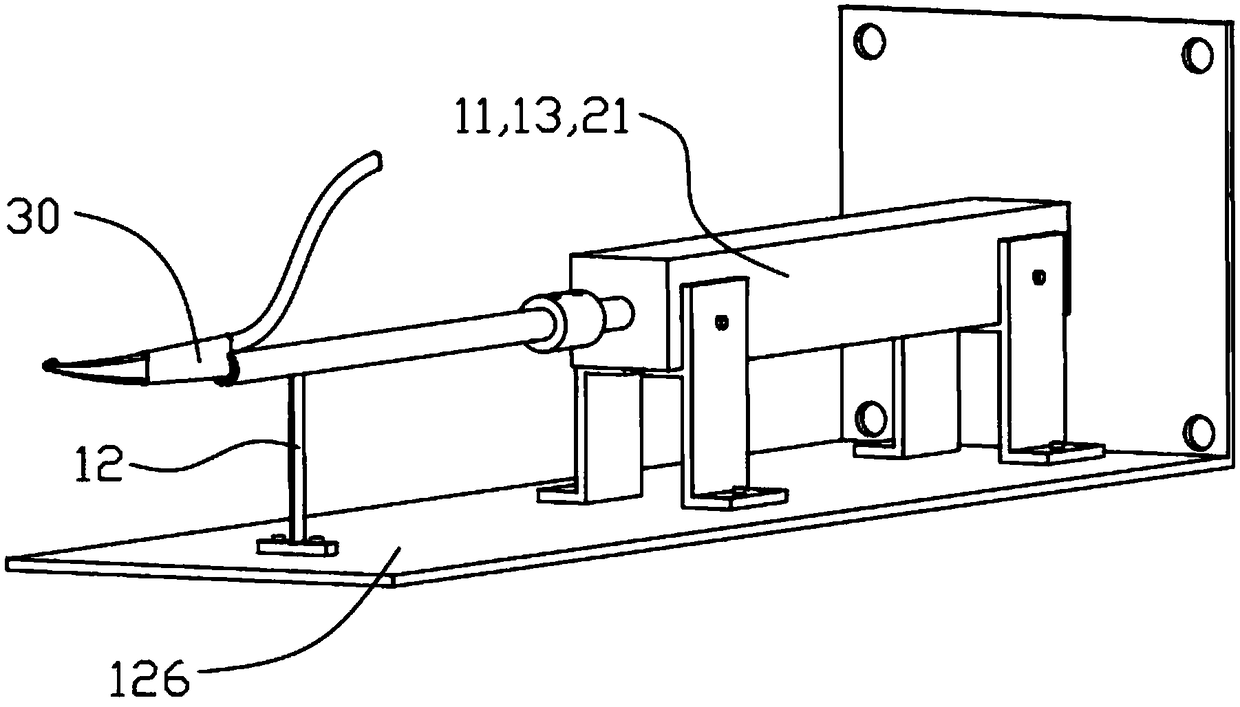 Six-degree-of-freedom automatic implantation device of cochlea pre-bending electrode