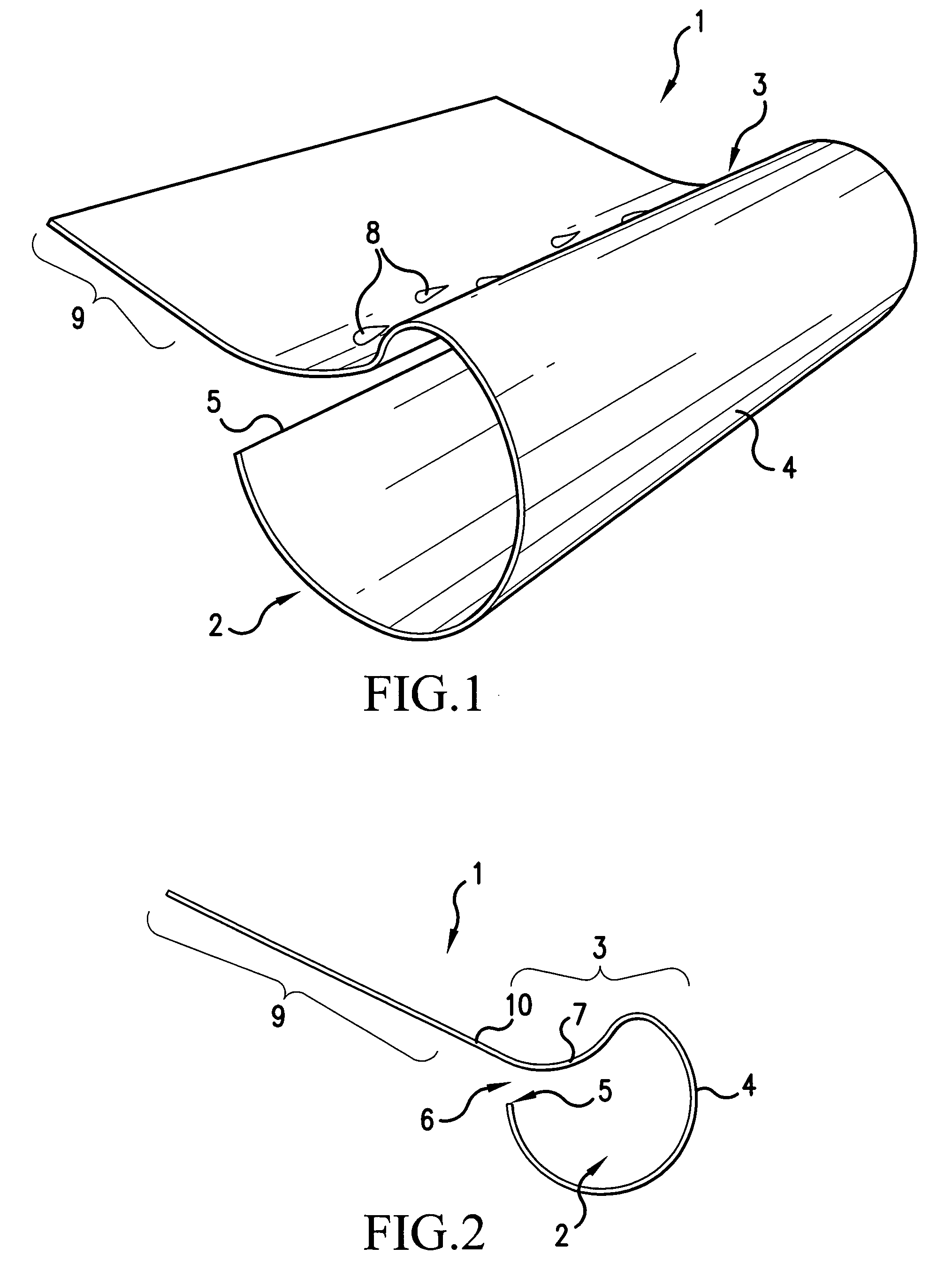 Gutter member and shielding device incorporating same