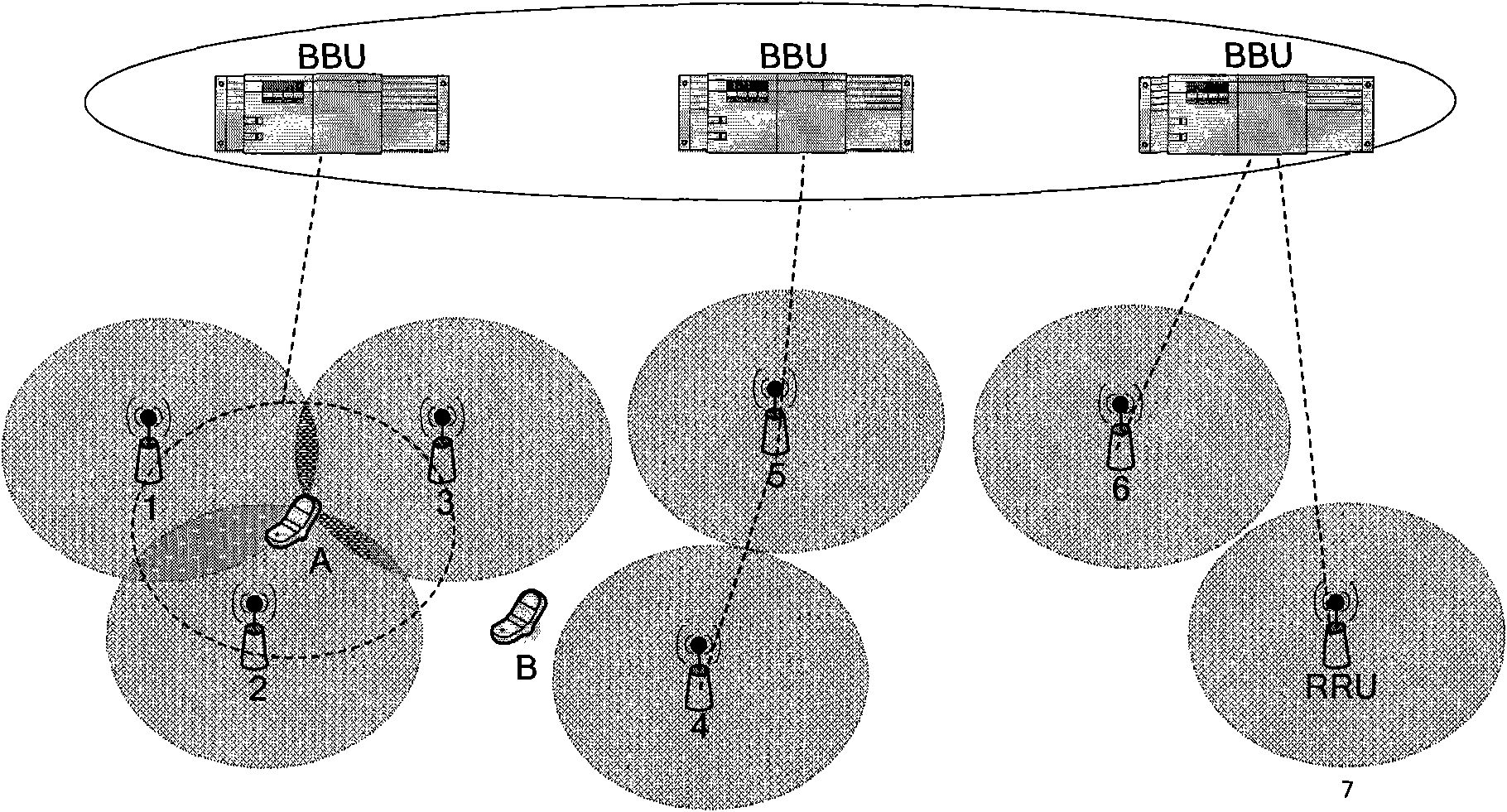 Synergic uplink and downlink transmission method and synergic system between base stations