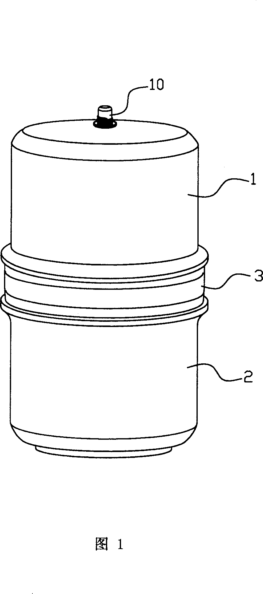 Pressure drum for water purifier and its production