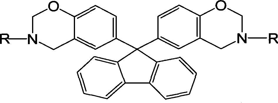 Fluorenyl bi-benzoxazine monomer and method of preparing the same