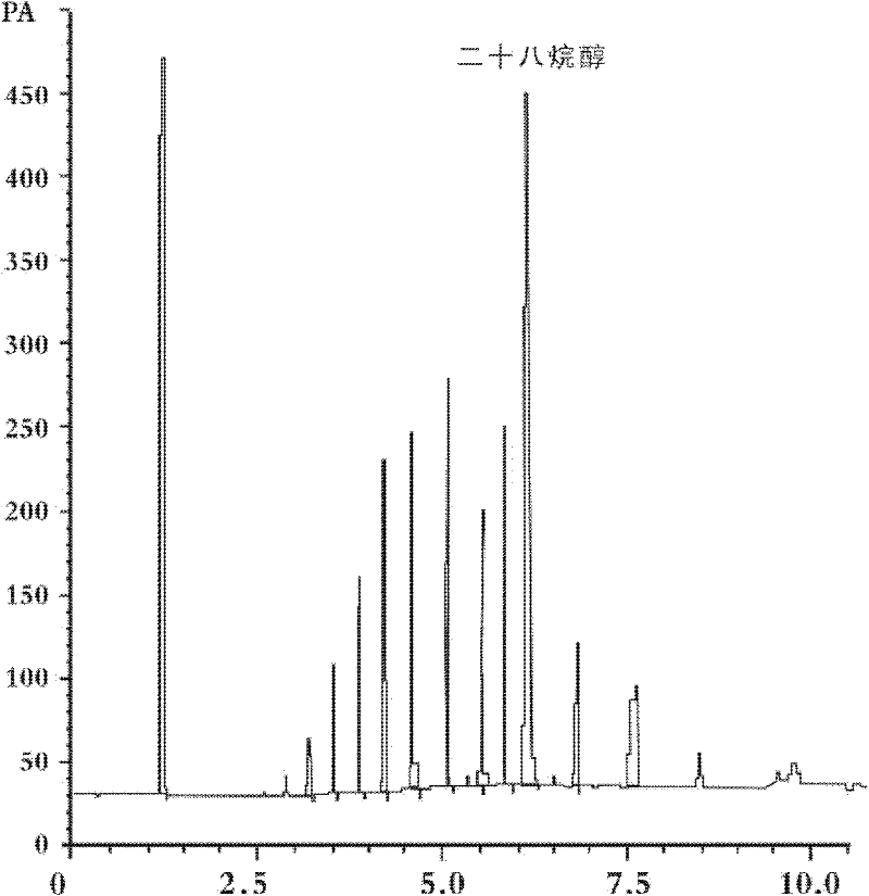Method for extracting 1-octacosanol from bagasse