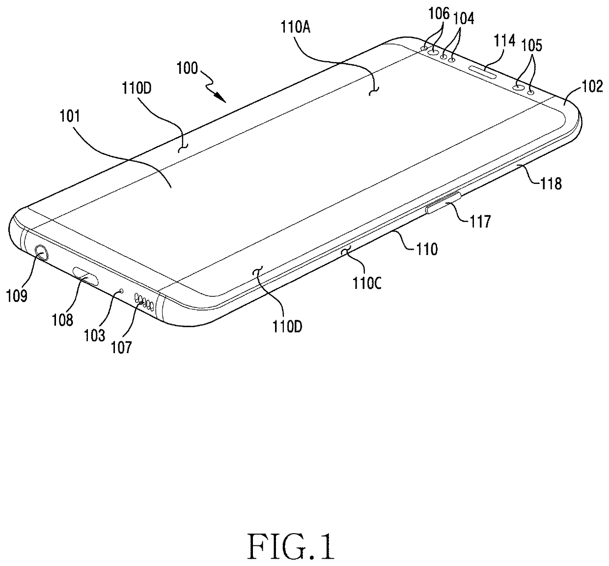 Electronic device having housing