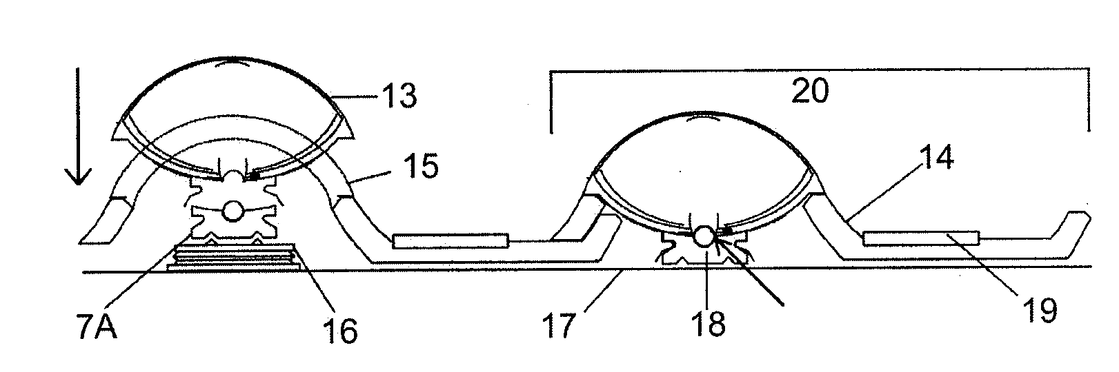 Solar Energy Collection Device for Tiled Roofs, and a Method for Mounting the Same