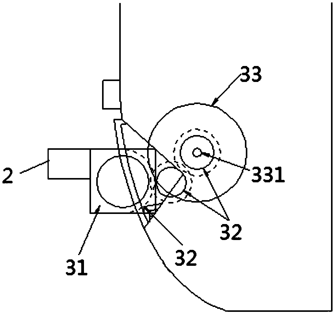 Air conditioning device air outlet structure and air conditioning device