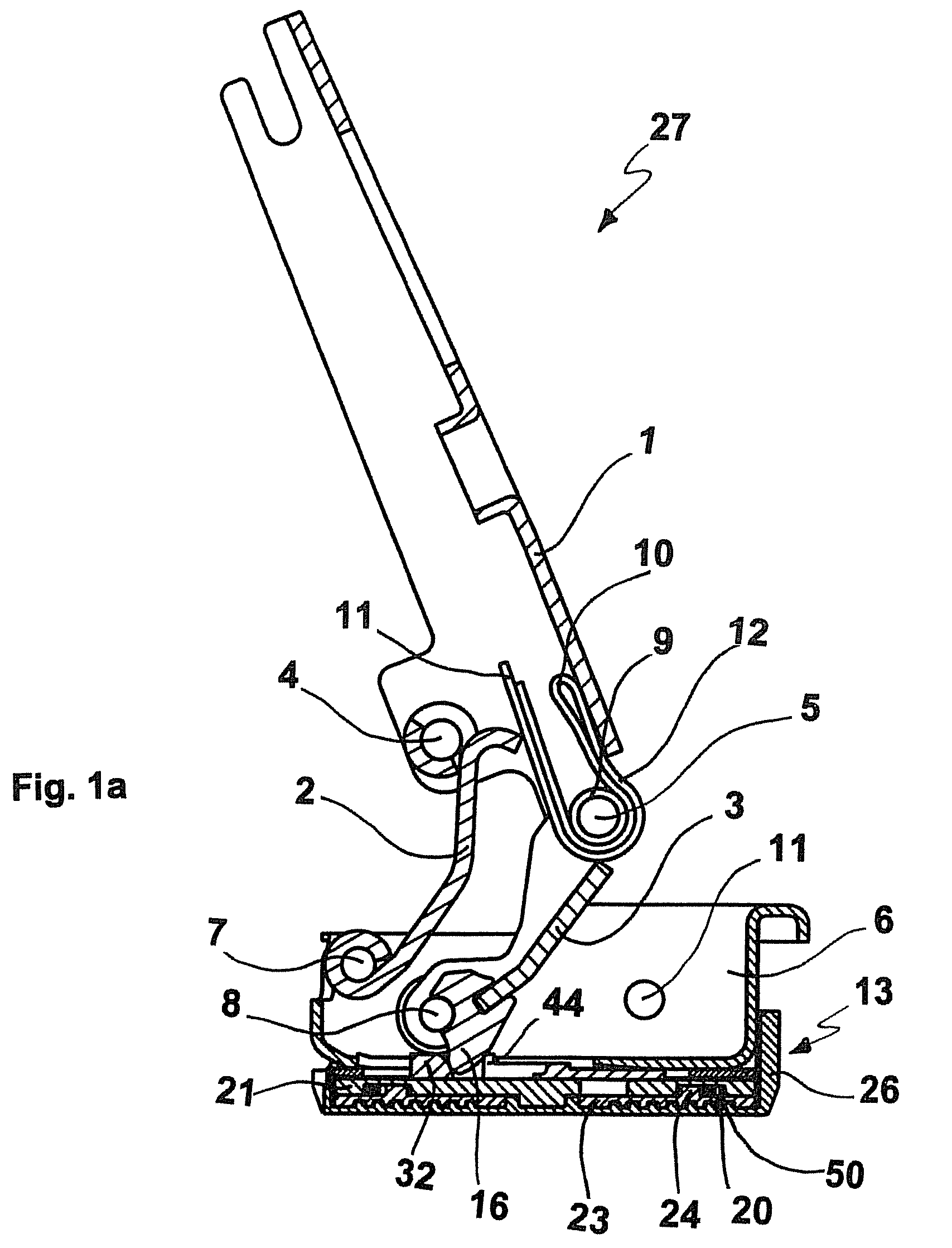 Furniture hinge with damping device