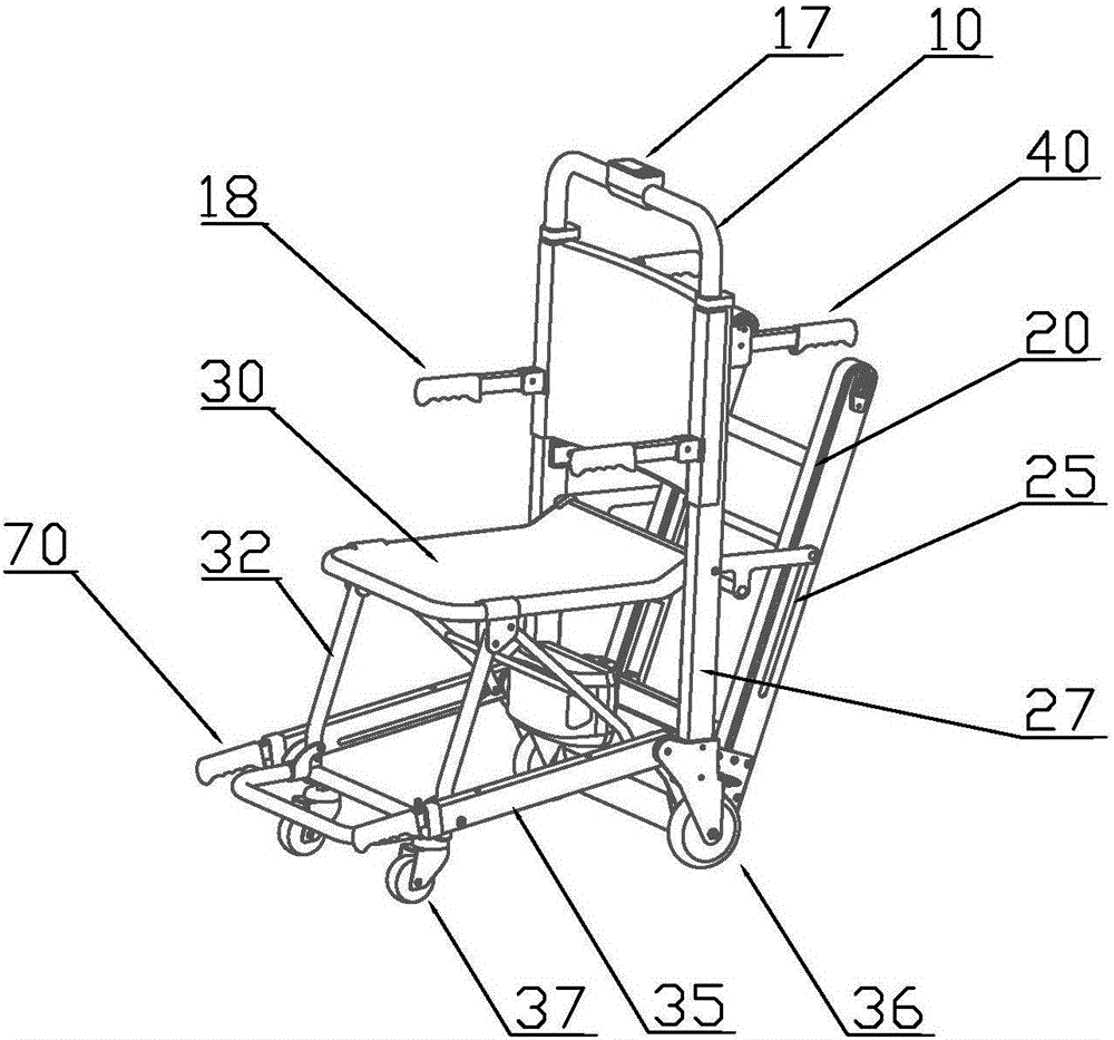 Automatic stair climbing chair
