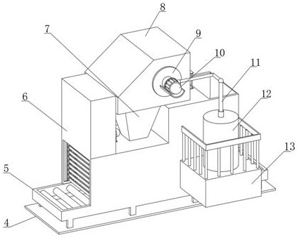 Cleaning device for steel member shot blasting