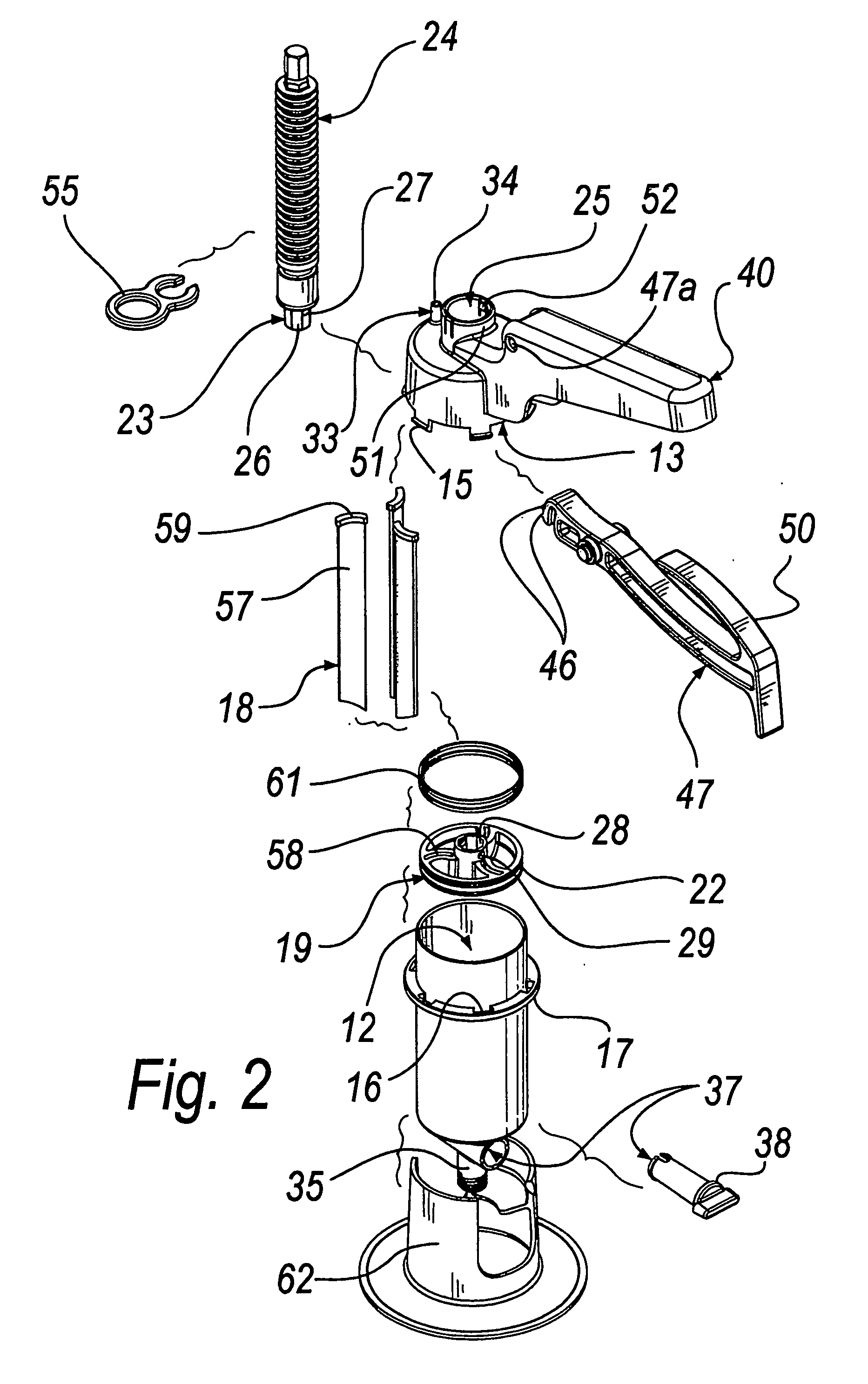 Mixing and distribution device for fixing paste, particularly for multicomponent bone cement