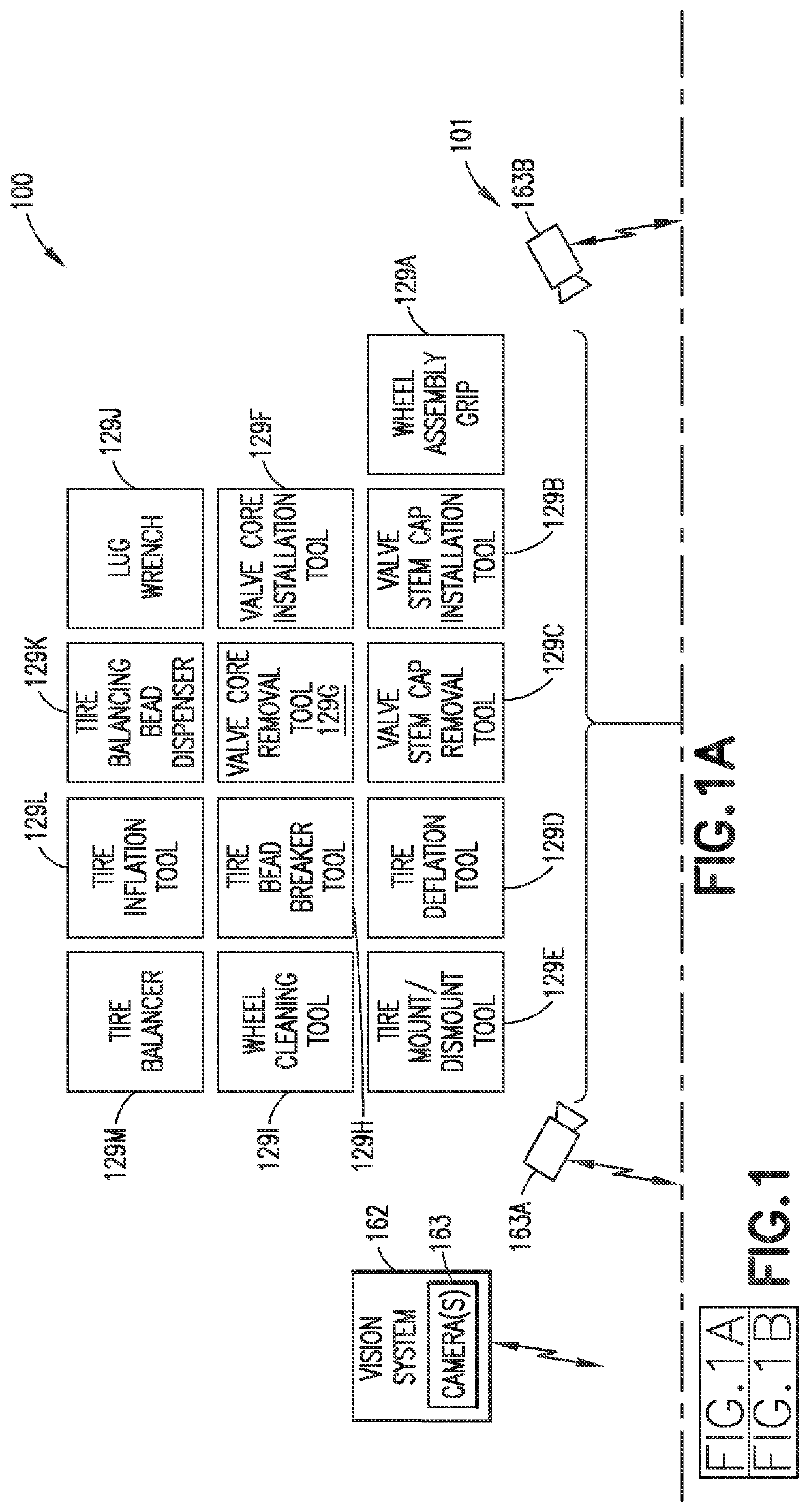 Autonomous traverse tire changing bot, autonomous tire changing system, and method therefor