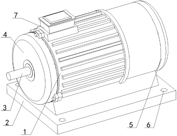 Noise reduction type heat dissipation explosion-proof motor