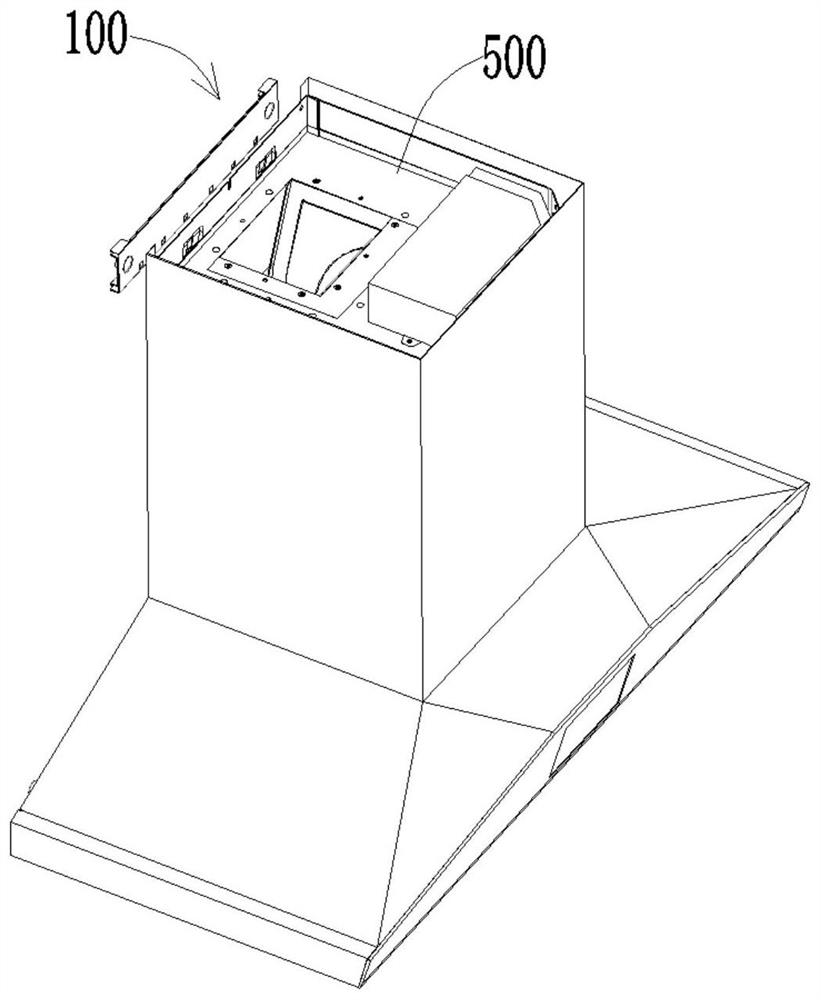 Hanging device and range hood system
