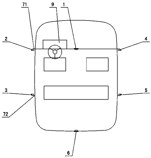 Automobile periphery non-blind area camera shooting and display system