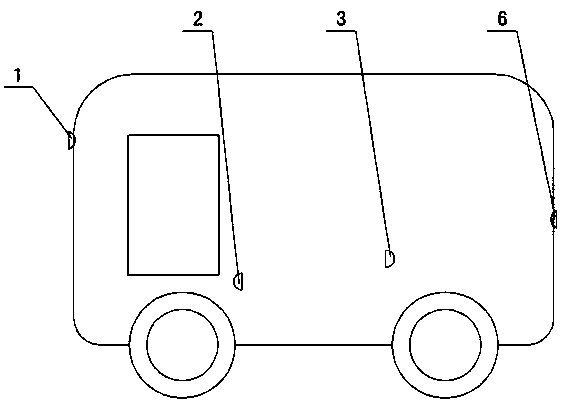 Automobile periphery non-blind area camera shooting and display system