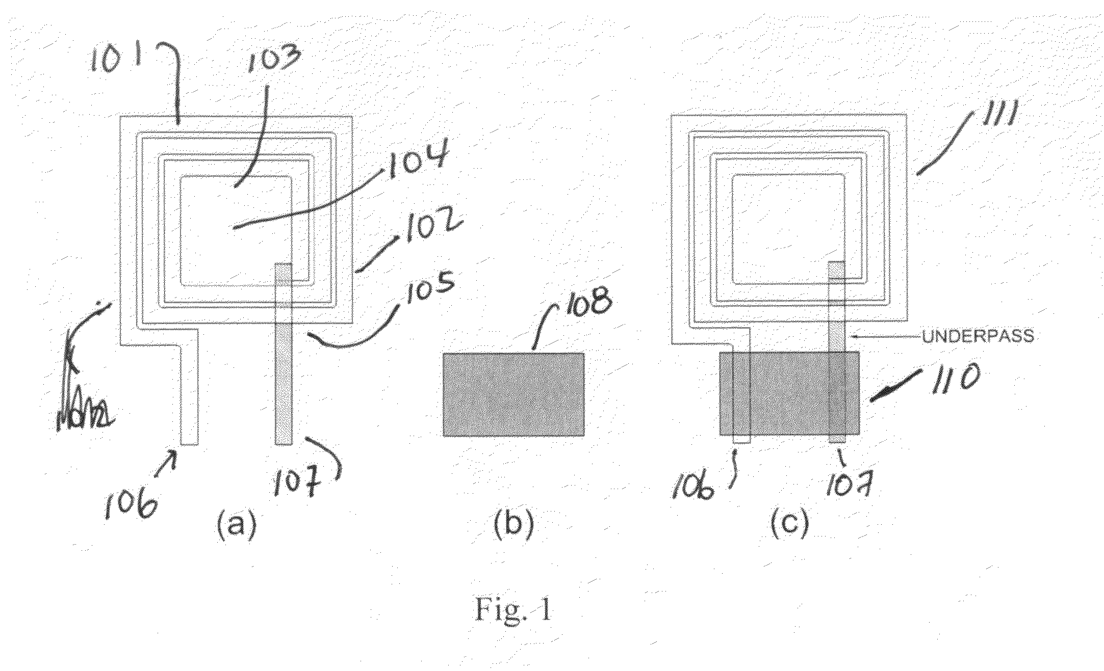 Compact-area capacitive plates for use with spiral inductors having more than one turn