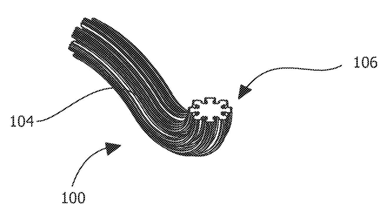 Tissue fiber scaffold and method for making